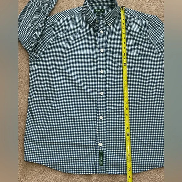 Orvis Men’s Large Long Sleeve Active Fit Checkered Button Down Shirt - Picture 7 of 8